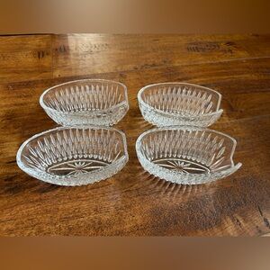 Set of Four Clear Glass Bowls